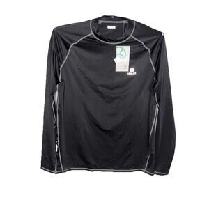 H Miles Shirt Men's XL Black Dry Cool Breathable Long Sleeves Pullover Tee NWT